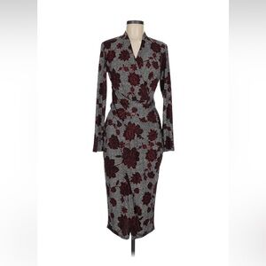 Floral Joseph Ribkoff partial wrap dress.